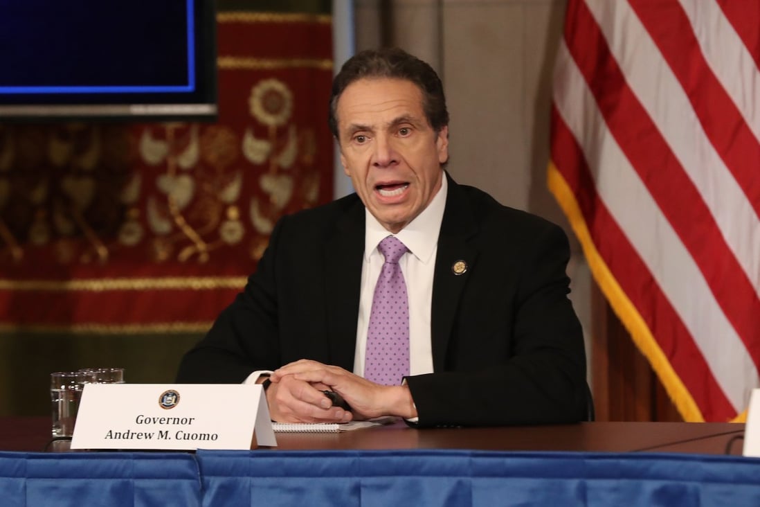 New York governor Andrew Cuomo urges the state to “be our best selves to get through this”. Photo: AFP