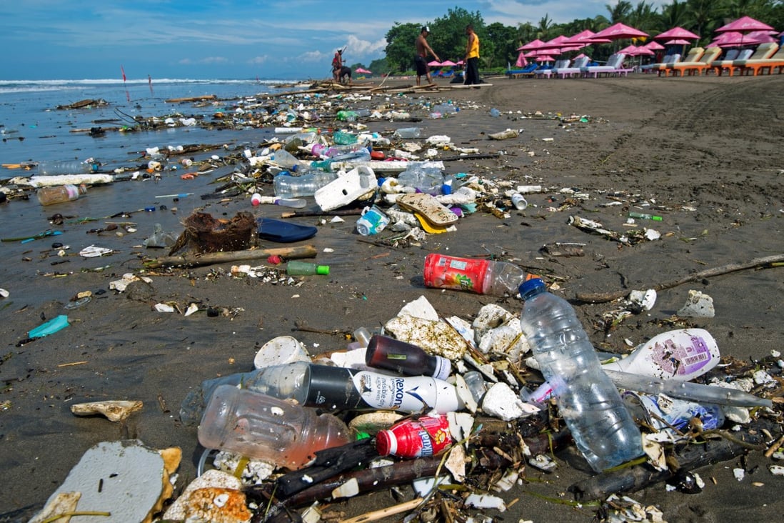 Pollution on Seminyak beach, Bali. Photo: Getty Images