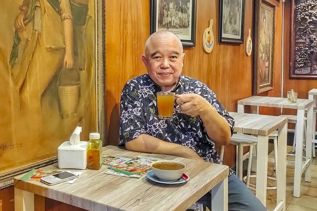 Horatius Romuli, owner of Jamu Bukti Mentjos, a jamu parlour in Indonesia’s capital Jakarta. Photo: Sylviana Hamdani