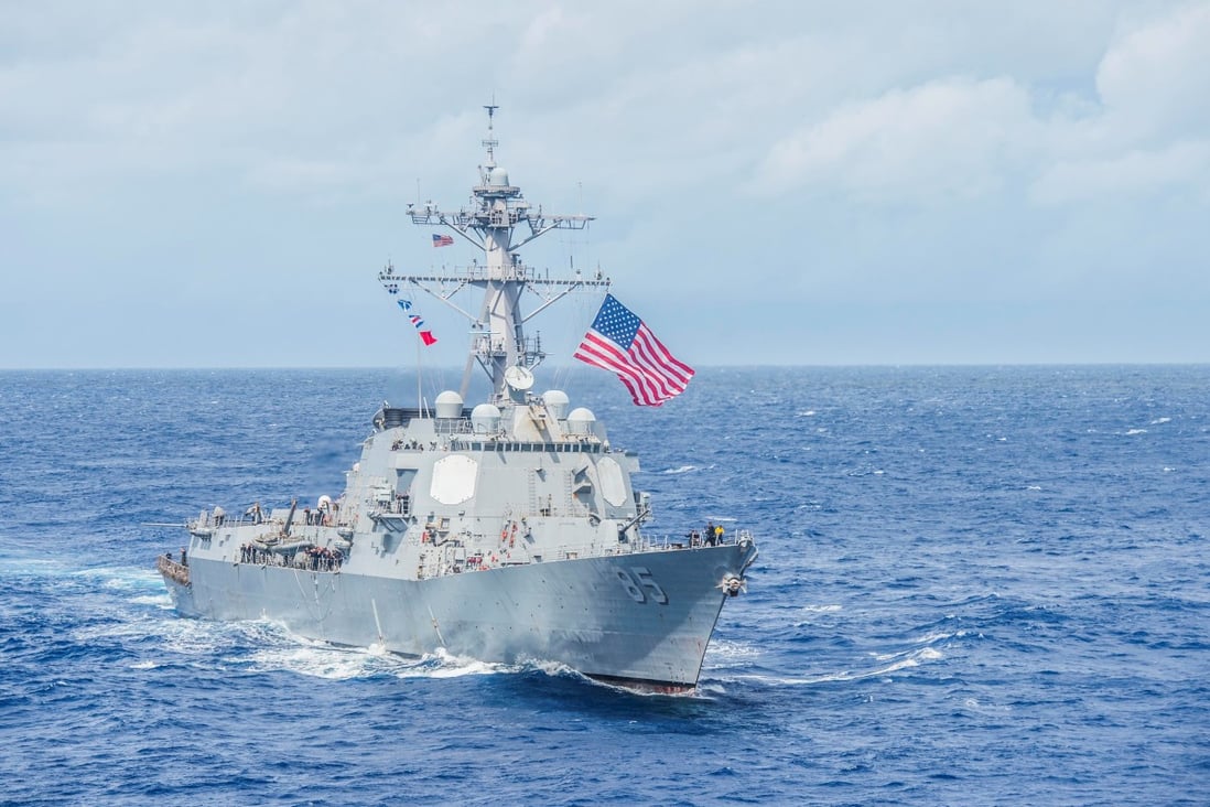 Guided-missile destroyer the USS McCampbell carried out the US Navy’s second freedom of navigation operation in the South China Sea this year. Photo: Reuters