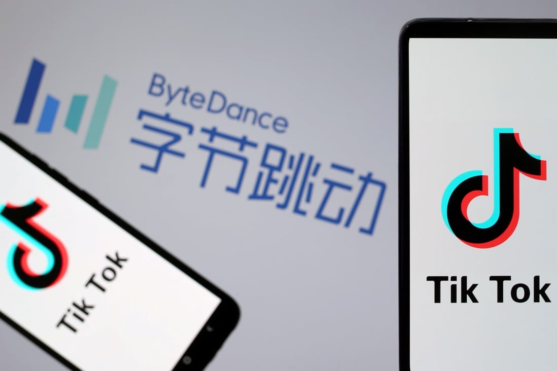 Tik Tok logos are seen on smartphones in front of a displayed ByteDance logo in this illustration taken November 27, 2019. Photo: Reuters