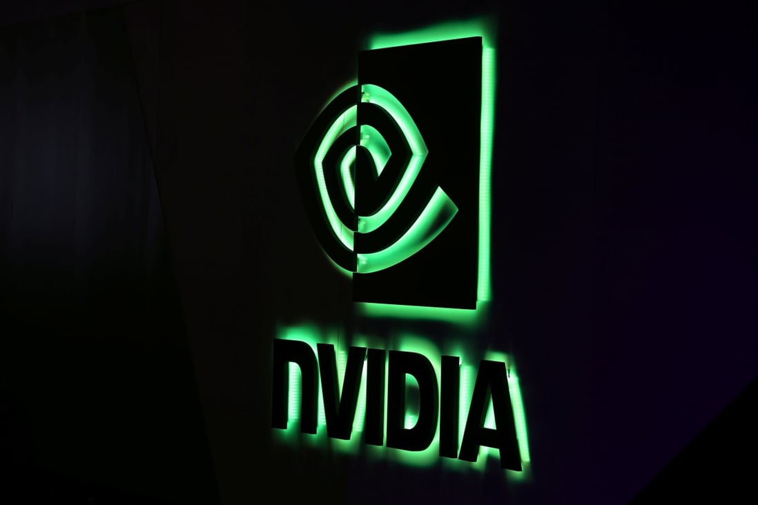 A Nvidia logo shown at SIGGRAPH 2017 in Los Angeles, California, U.S. July 31, 2017. Photo: Reuters