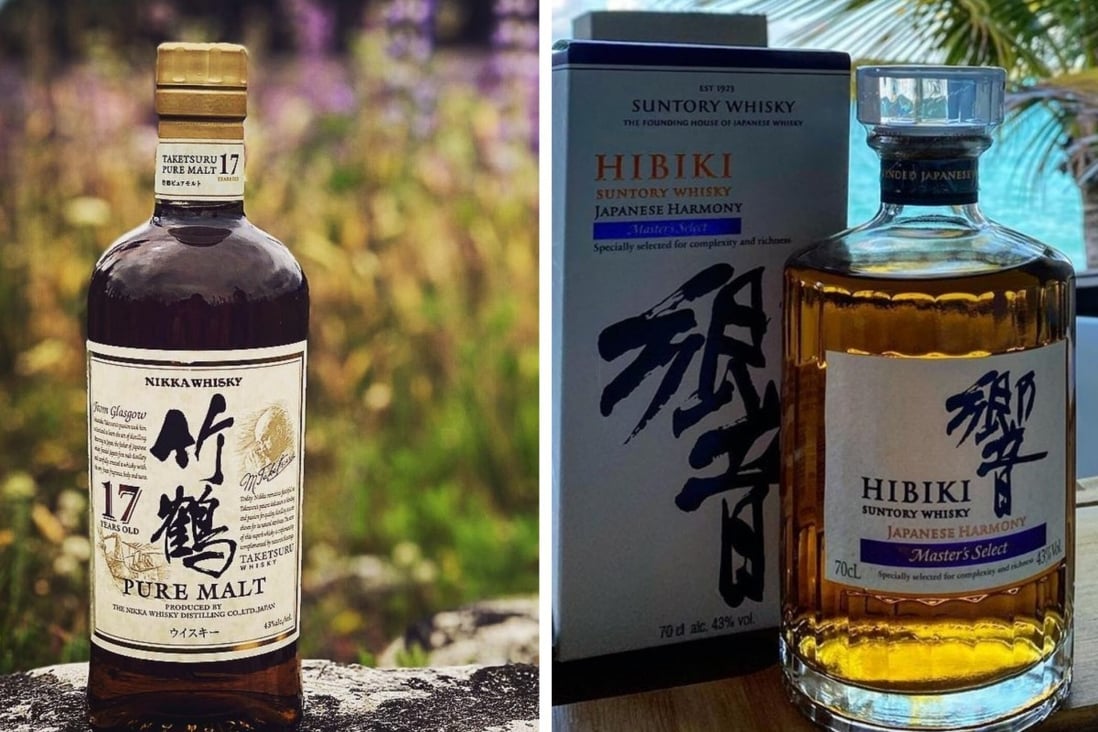 Which blended Japanese whisky is better: Nikka’s Taketsuru or Suntory’s Hibiki? Photos: Instagram; @worldviawhiskey/Instagram