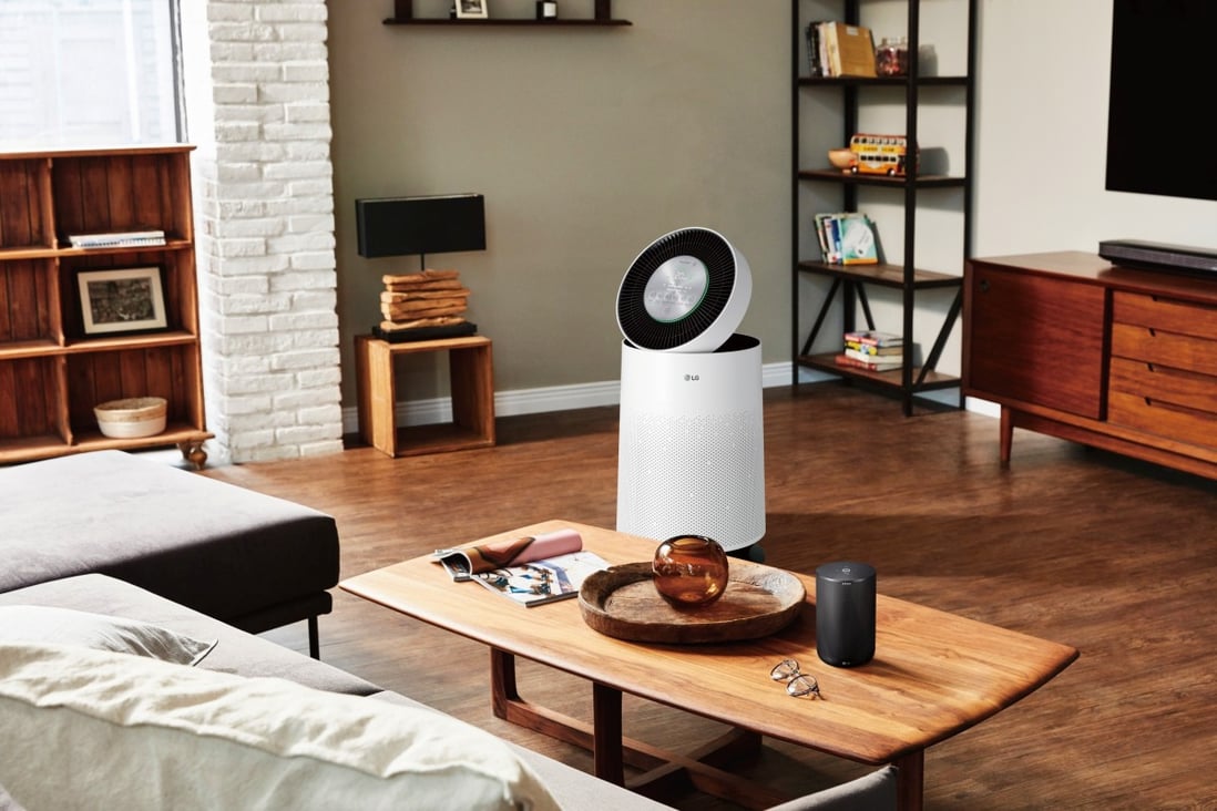 Make your home office more enjoyable with tech solutions like the LG PuriCare air purifier. Photo: LG