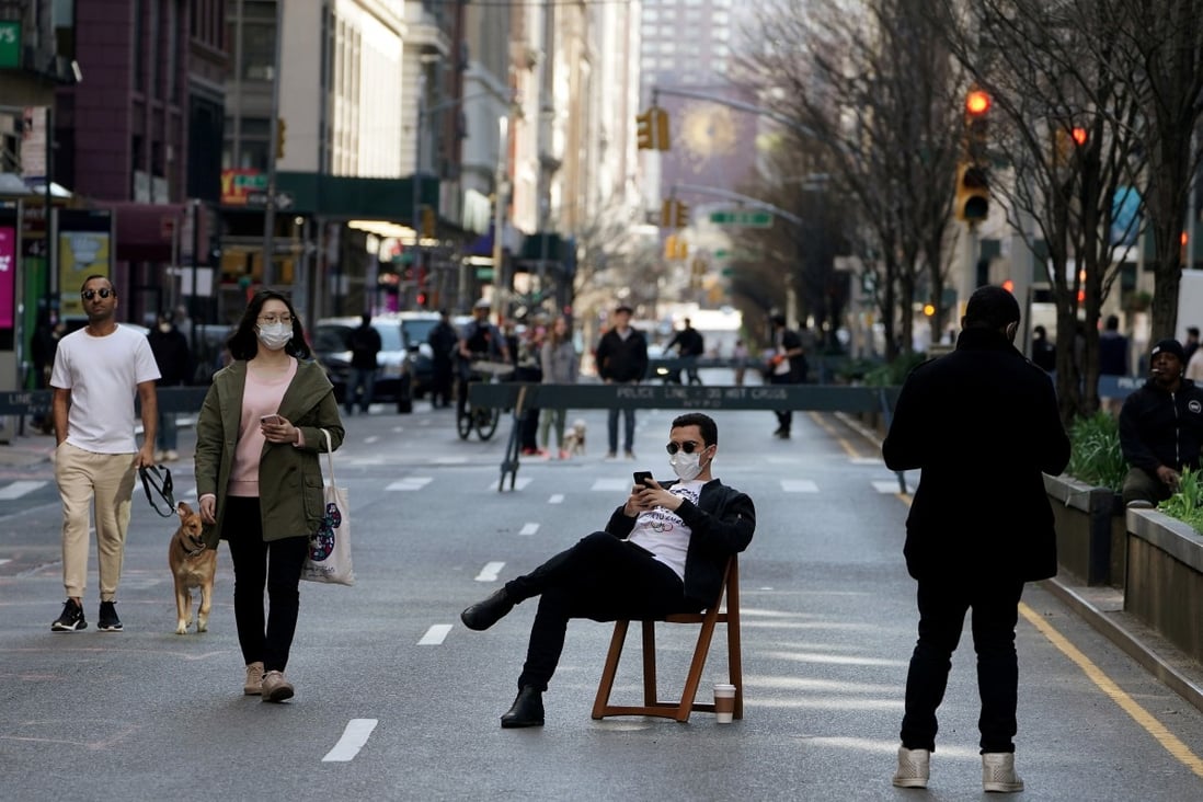 Park Avenue in Manhattan is closed to traffic due to the coronavirus. Photo: Reuters