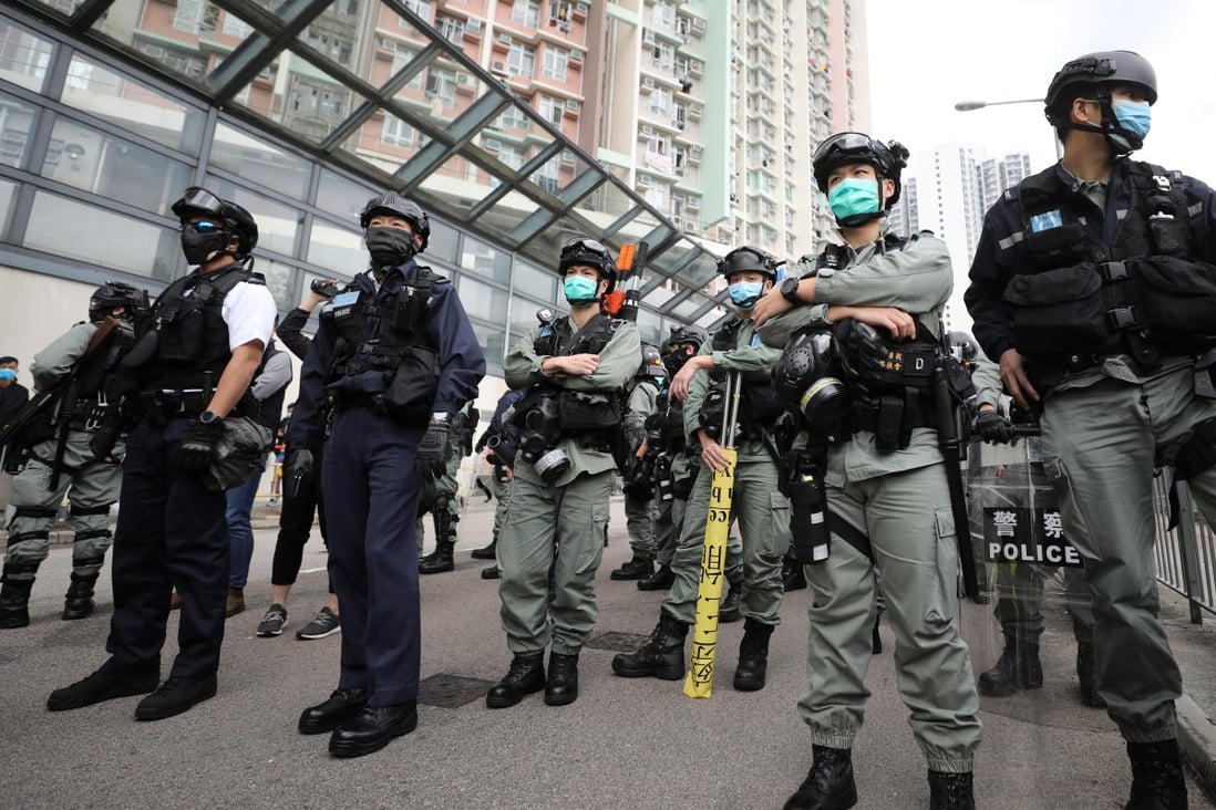 Hong Kong’s entire police force may have to undergo coronavirus testing. Photo: Dickson Lee