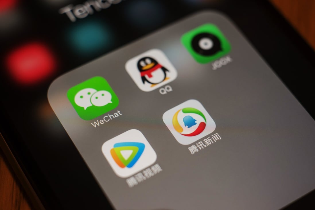 The icons for Tencent’s JOOX music app. Photo: Bloomberg