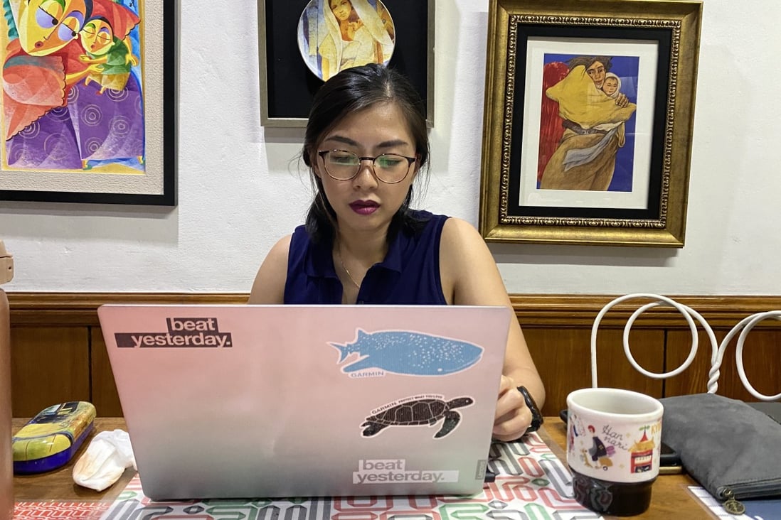 Like millions of other office workers across the world, Abigail Bautist has been forced to work from home as governments across the region impose lockdowns and quarantines to prevent the spread of the novel coronavirus. Photo: Handout