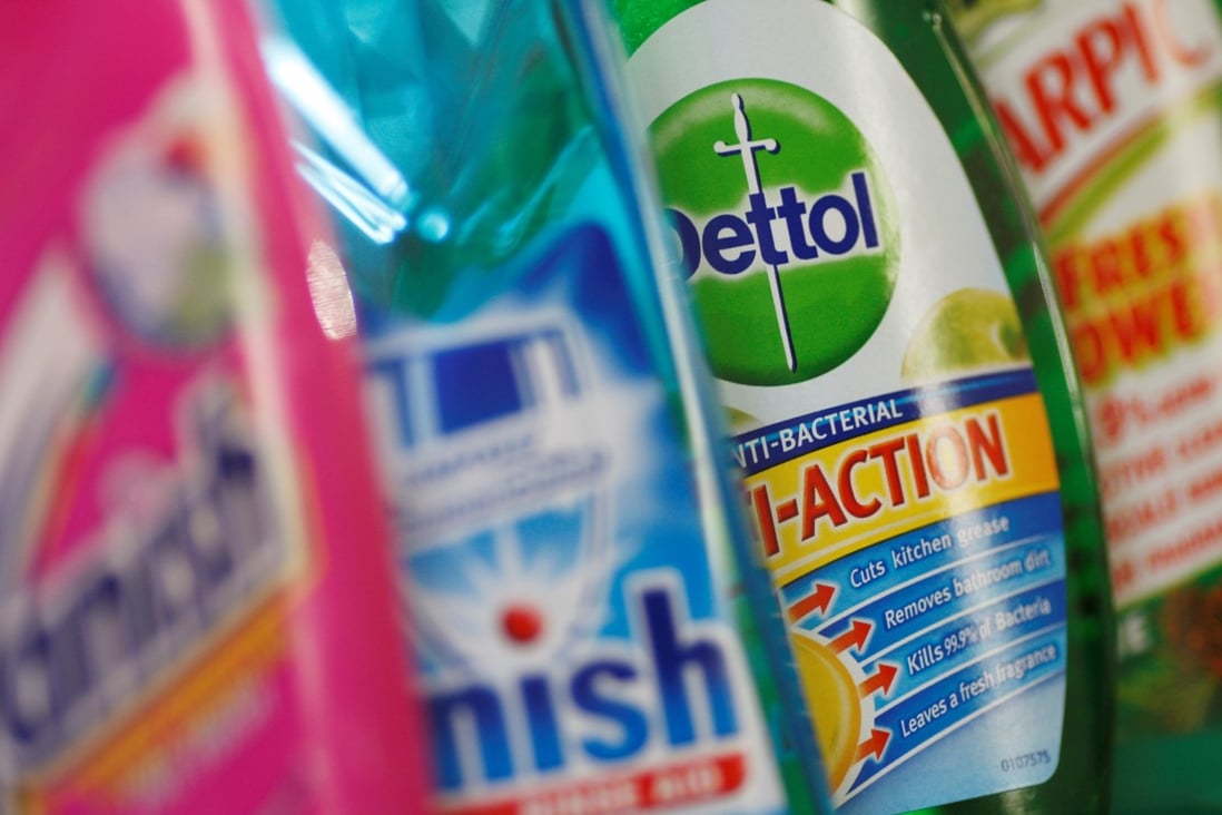 Demand for disinfectant products has surged amid the Covid-19 outbreak. Photo: Reuters