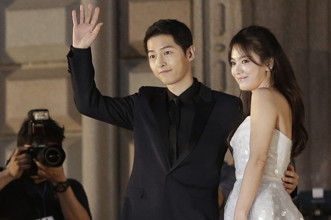 South Korean actress Song Hye-kyo, right, and actor Song Joong-ki had a celebrity marriage of less than two years. Photo: AP