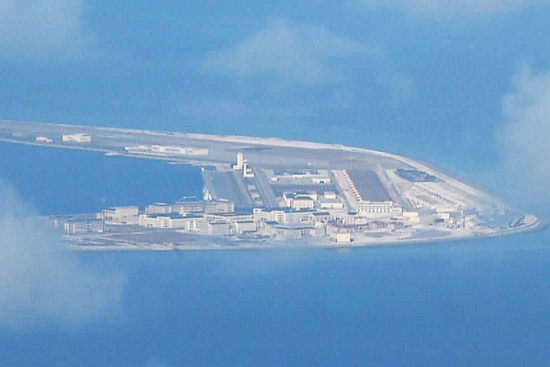 Subi Reef in the South China Sea, where Beijing has recently added a research facility to its military base. Photo: AFP