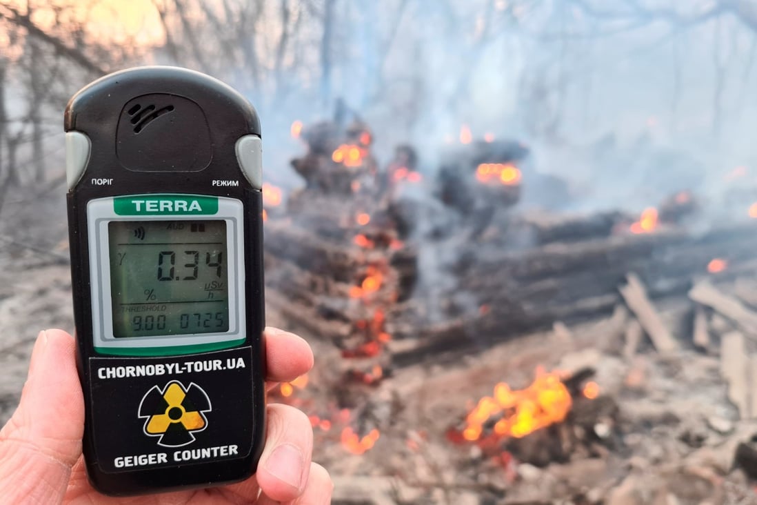 Ukraine firefighters battle fire near Chernobyl, with ...