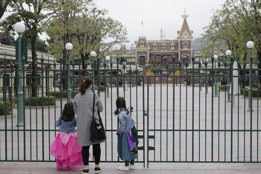 Embattled Hong Kong Disneyland, shuttered since January 26, has announced temporary cost-cutting measures amid the Covid-19 epidemic. Photo: Edmond So