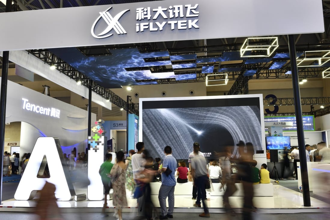 A booth by iFlyTek, one of China’s artificial intelligence champions, is seen at the 2019 Smart China Expo held in the southwestern city of Chongqing in August of last year. Photo: VCG via Getty Images
