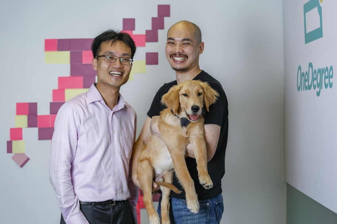 OneDegree co-founder and CEO Alvin Kwock Yin-lun (left) and co-founder Alex Leung Te-yuan. Photo: Tory Ho