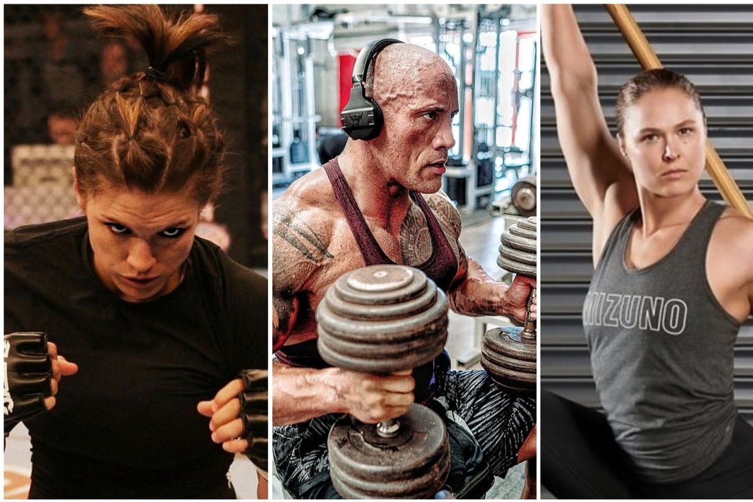 Gina Carano, Dwayne Johnson and Ronda Rousey were successful fighters before making the leap to the big screen. Photos: Instagram