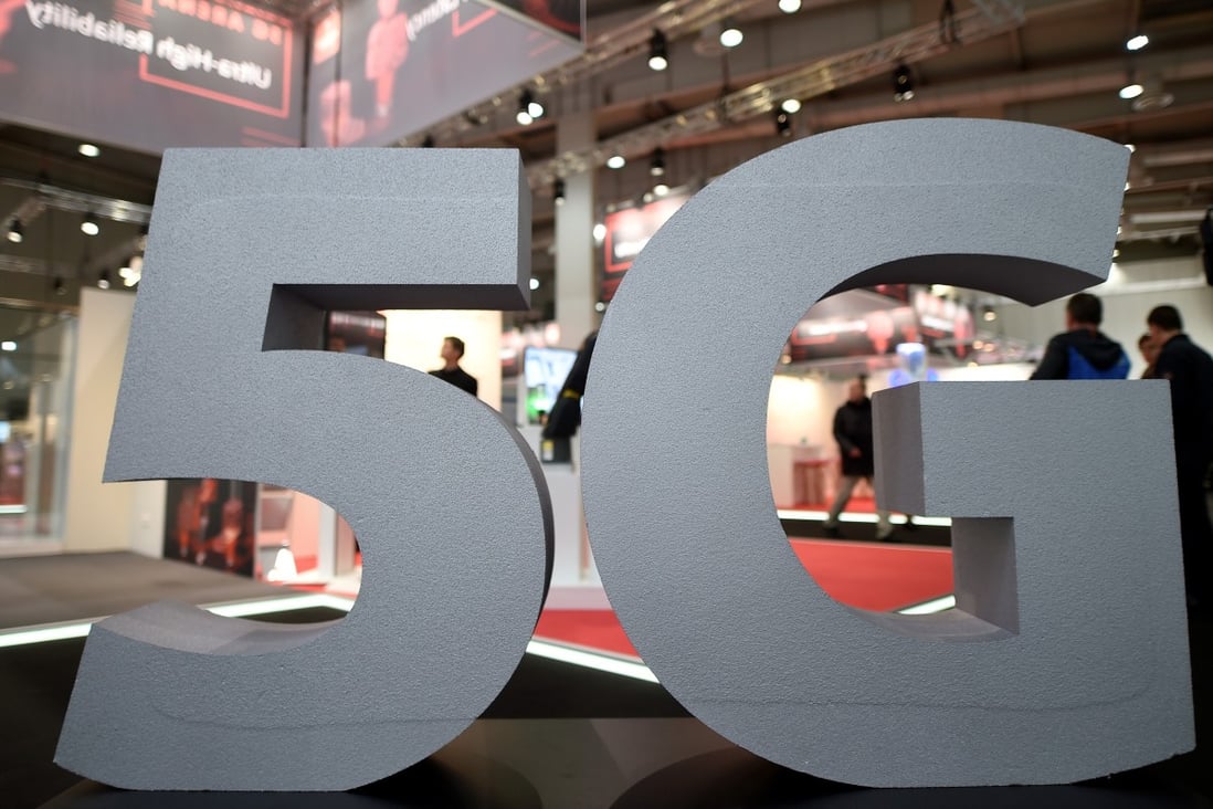 A logo of the upcoming mobile standard 5G is pictured at the Hanover trade fair, in Hanover, Germany March 31, 2019. File photo: Reuters