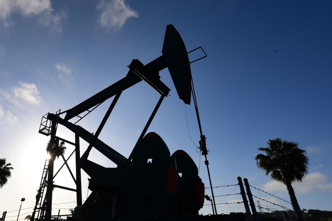 An oil pump jack operates in Signal Hill, south of Los Angeles, California. Photo: AFP