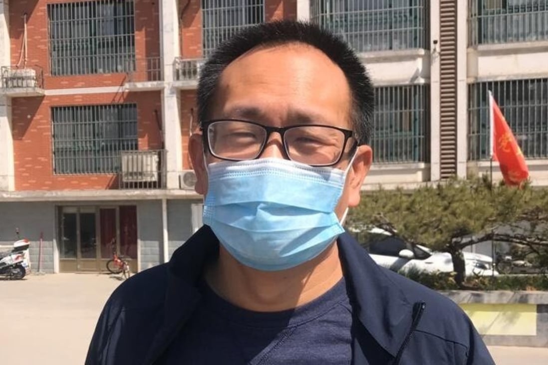 Wang Quanzhang was released from jail more than two weeks ago but said the authorities continued to restrict his movements. Photo: Handout