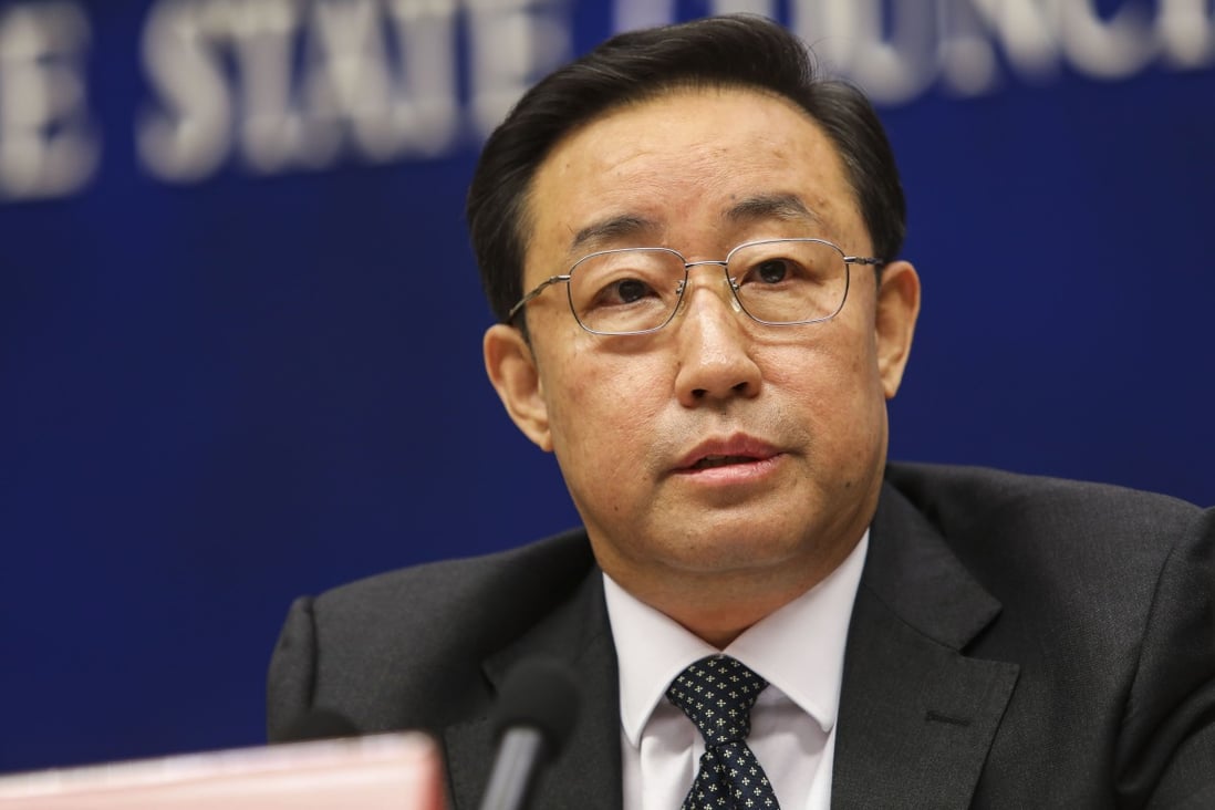 Fu Zhenghua, China’s minister of justice, has stepped down as the ministry’s deputy Communist Party chief. Photo: Simon Song