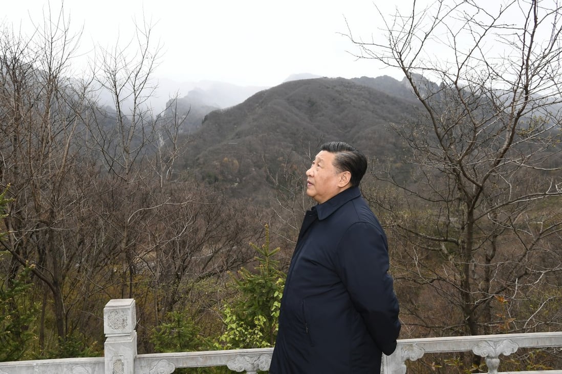 Chinese President Xi Jinping inspects conservation efforts in the Qinling Mountains in the Niubeiliang National Nature Reserve in Shaanxi province on Monday. Photo: Xinhua