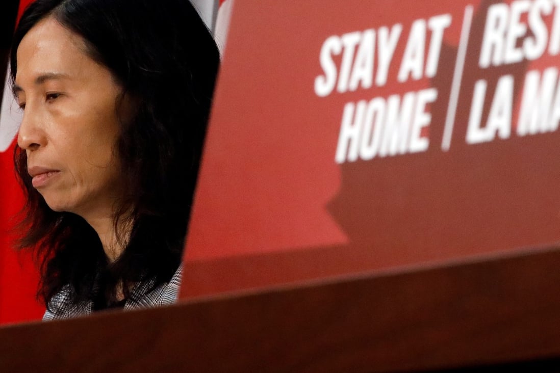 Dr Theresa Tam, Canada’s chief public health officer, at a news conference in Ottawa on April 9. Photo: Reuters