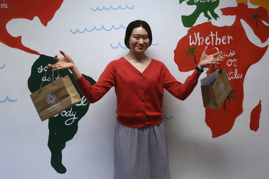 Cherry Kwan, who works with Watermark Community Church in Hong Kong’s western district, has been coordinating care packages to elderly homes and distributing face masks to the disadvantaged. Photo: Jonathan Wong