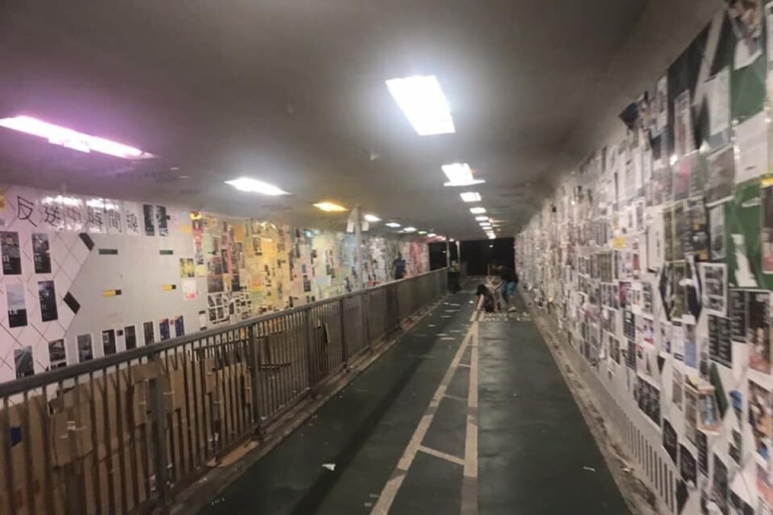A judge will no longer preside over Hong Kong protest cases following his sentencing remarks when jailing a tour guide for an attack at a ‘Lennon Wall’. Photo: Facebook