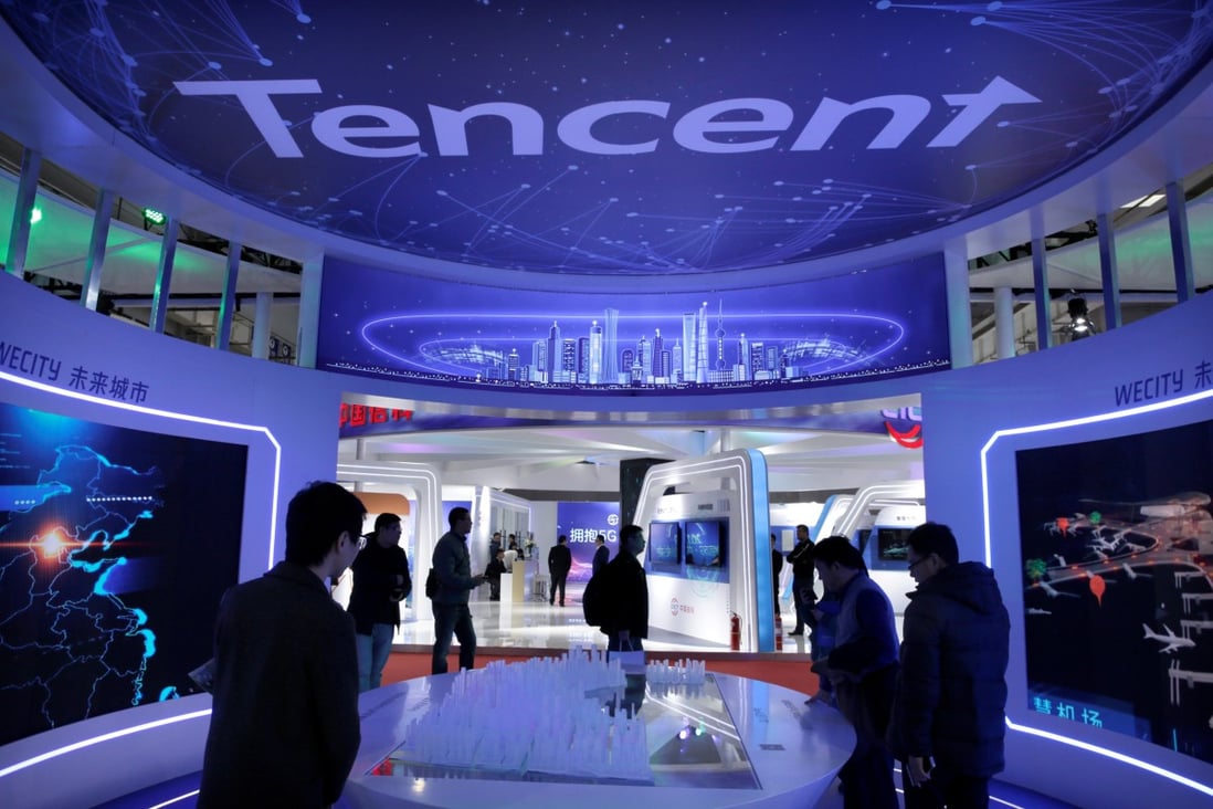 People visit Tencent's booth at the World 5G Exhibition in Beijing, China November 22, 2019. Photo: Reuters