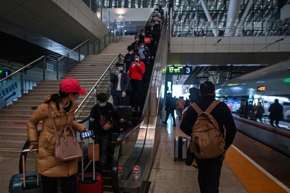 The Wuhan Railway Station. China is looking forward to a pick up in domestic travel over the long Labour Day weekend that starts on Friday. Photo: AFP