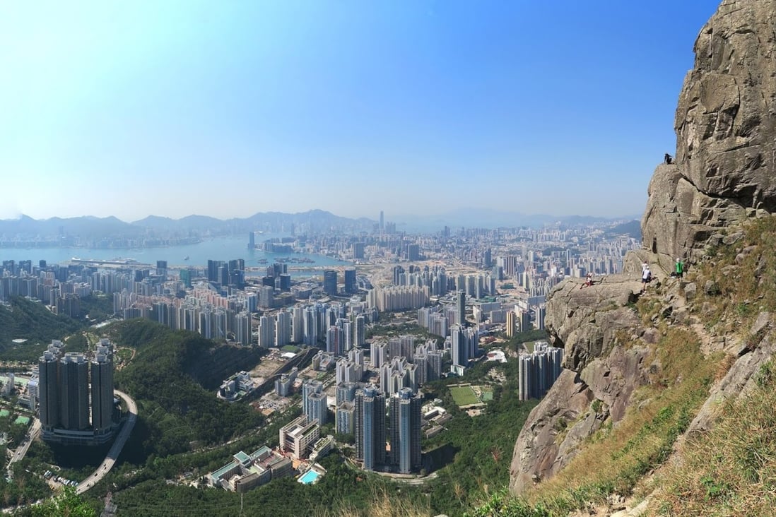 In November 2017, a woman died after she fell down the cliff on Kowloon Peak. Photo: SCMP Pictures