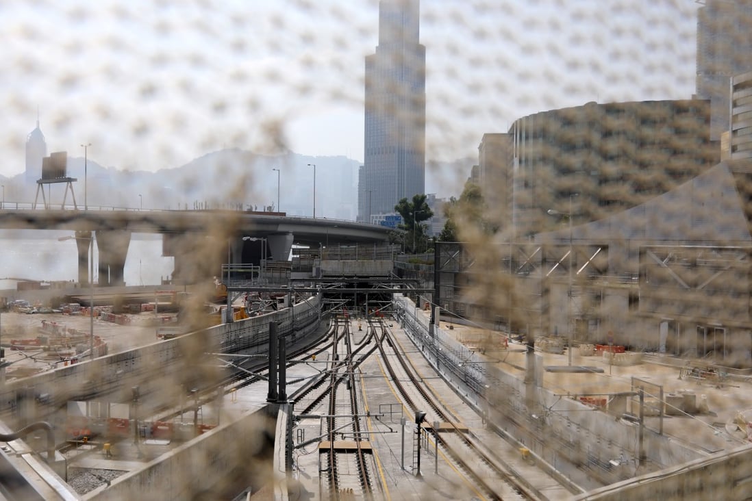 The construction site of the troubled Hung Hom MTR station of the Sha Tin to Central rail link. Photo: Sam Tsang