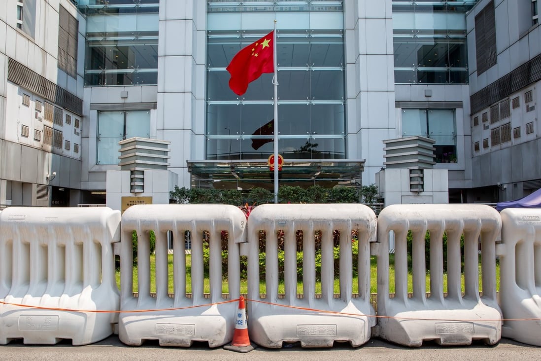 Beijing’s liaison office in Hong Kong on Sunday continued its barrage of criticisms over the city’s affairs. Photo: Bloomberg