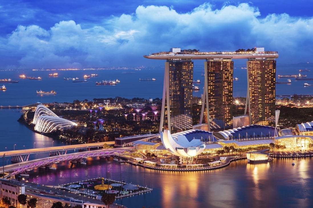 The Marina Bay Sands hotel’s three towers have reflective surfaces to give the impression of a moving body of water, where there is a constant flow of chi or energy. It’s an example of the influence of feng shui – Chinese geomancy – on Singapore’s modern architecture. Photo: Shutterstock