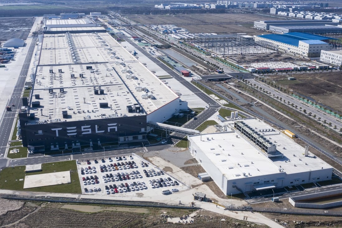 Tesla’s Gigafactory in Shanghai is the electric car maker’s only plant outside the United States. Photo: Bloomberg