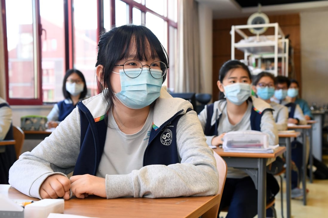 Schoolchildren in China have been gradually returning to class after the coronavirus lockdown. Photo: Xinhua