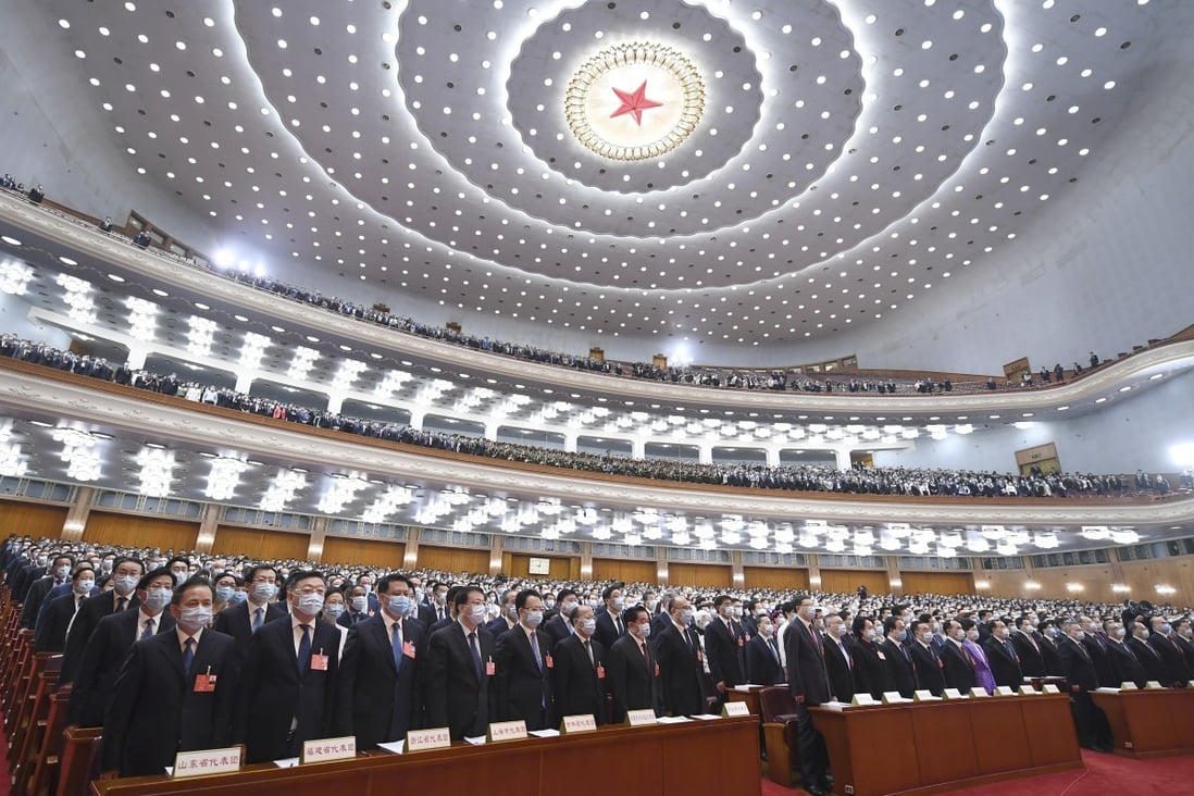 Premier Li Keqiang announced China’s economic plans for 2020 at the Great Hall of the People in Beijing. Photo: Xinhua