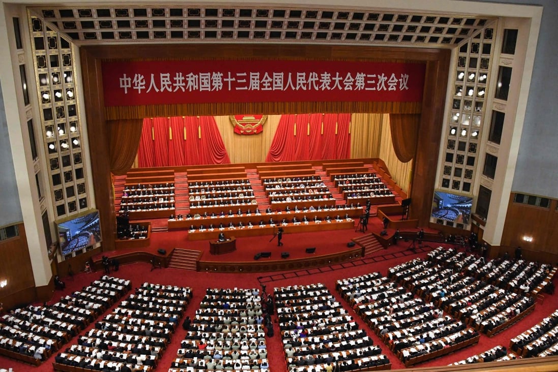 Premier Li Keqiang confirmed at the National People’s Congress on Friday that China would not set an economic growth target for 2020. Photo: AFP