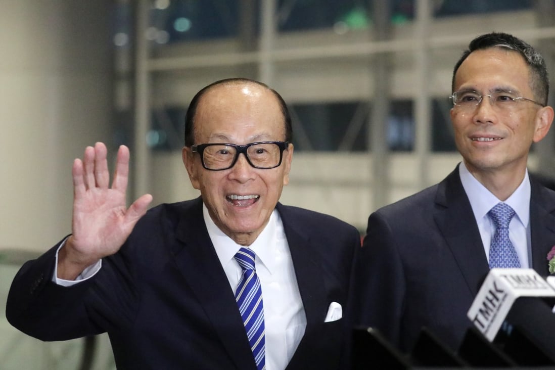 Tycoon Li Ka-shing (left), Hong Kong’s second-richest man, on Wednesday offered his public support for a new national security law for the city that Beijing plans to impose. Photo: Dickson Lee