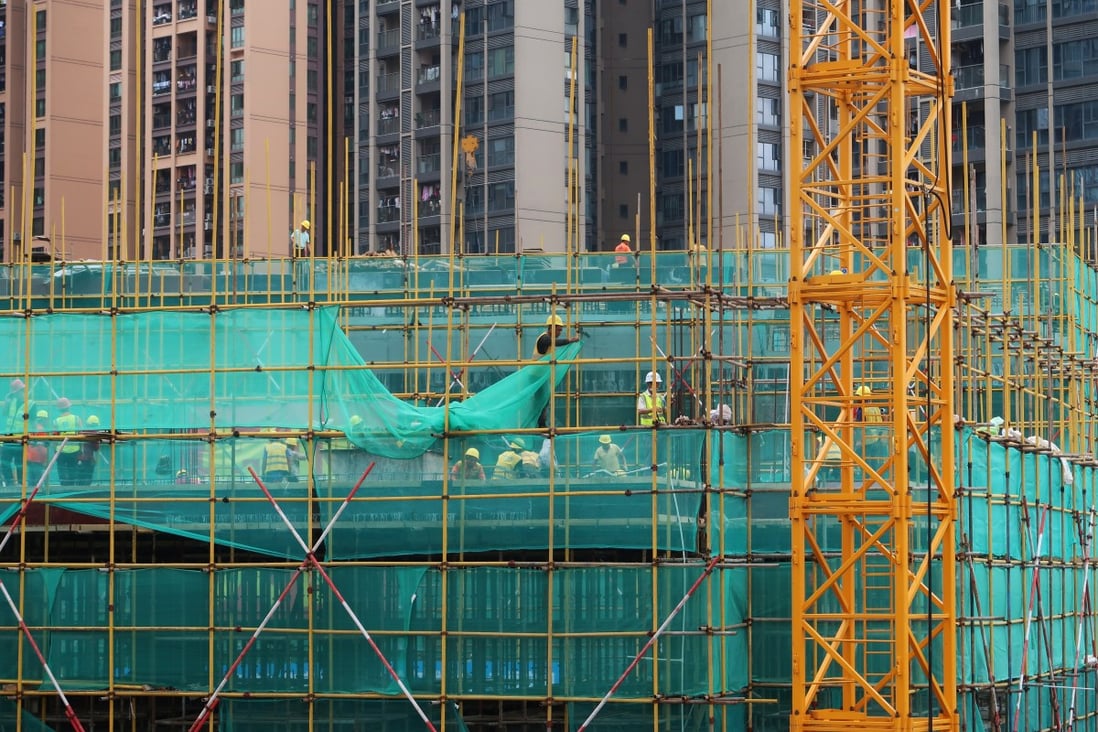 A construction site near residential buildings in Shenzhen on May 17, 2020. Photo: Reuters