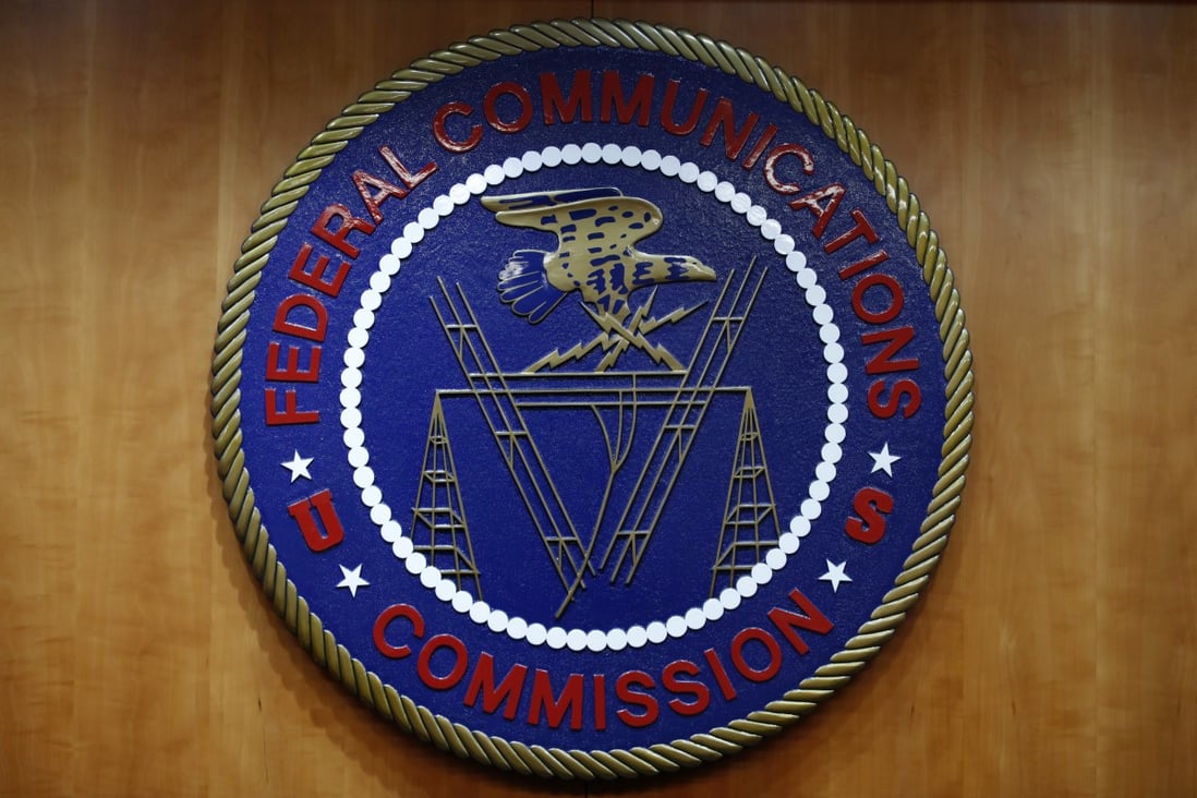 The seal of the Federal Communications Commission (FCC) is seen in Washington on December 14, 2017. Photo: AP