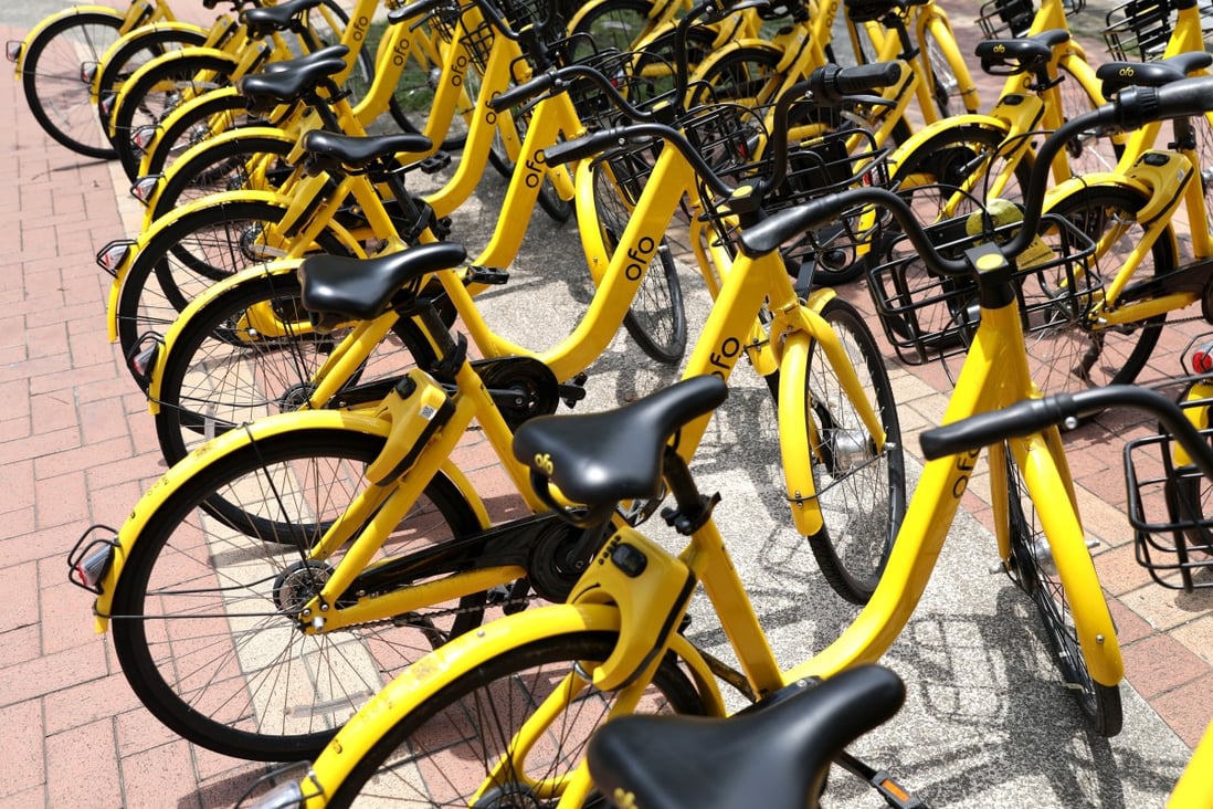 China has had its fair share of big start-up failures too, such as bike sharing unicorn Ofo. Photo: Bloomberg