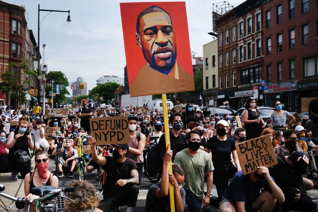 Protesters march in New York on Friday over the killing of George Floyd. Photo: AFP