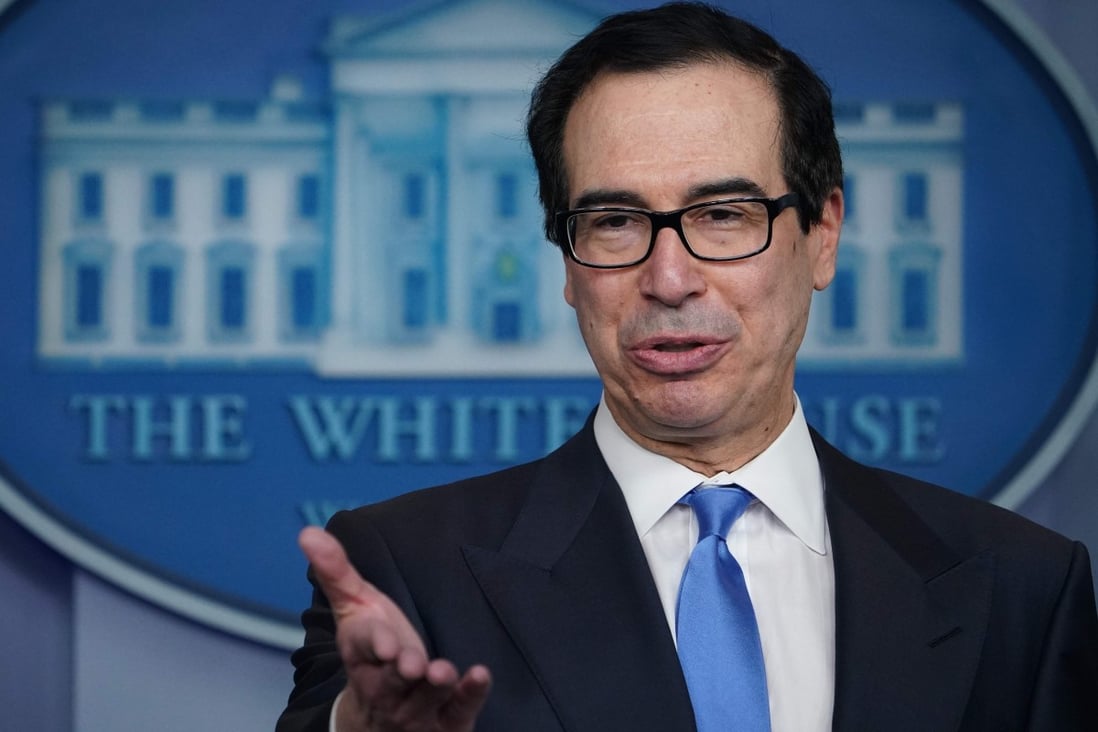 US Treasury Secretary Steven Mnuchin said his primary focus in the United States’ response to China’s Hong Kong clampdown was through the President’s Working Group on Capital Markets, an inter-agency group of US financial regulators. Photo: AFP