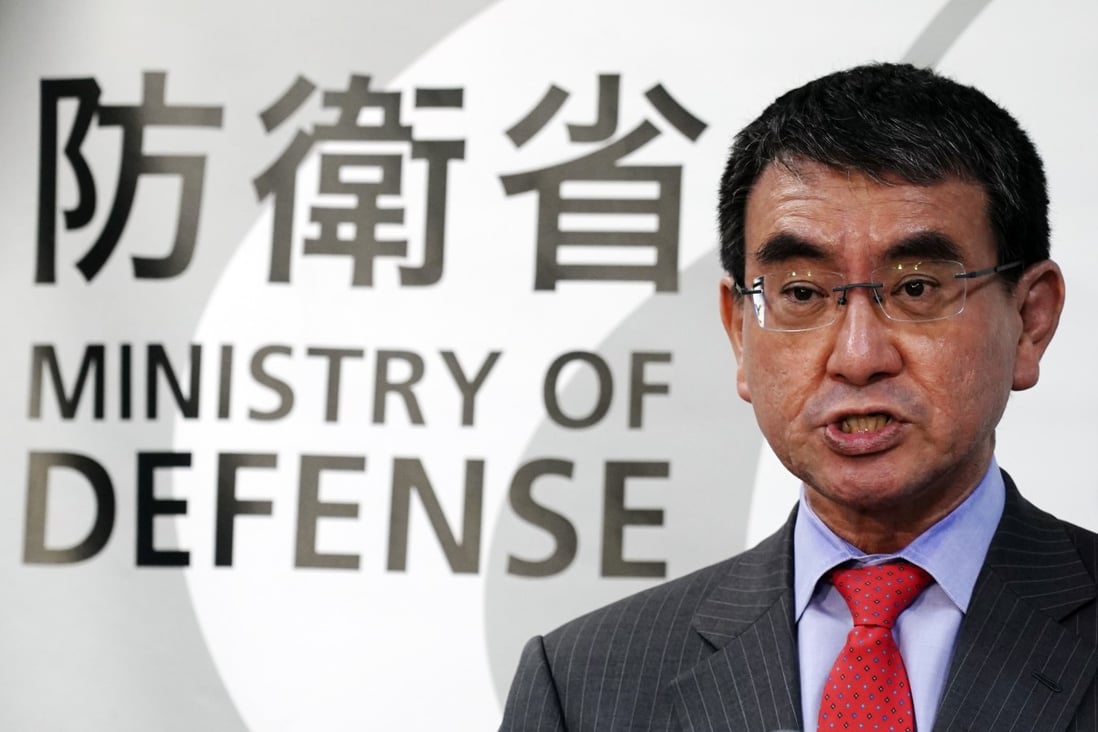 Japanese Defence Minister Taro Kono said his ministry has decided to suspend unpopular plans to deploy a costly land-based US missile combat systems aimed at bolstering the country’s defence against escalating threats from North Korea. Photo: AP