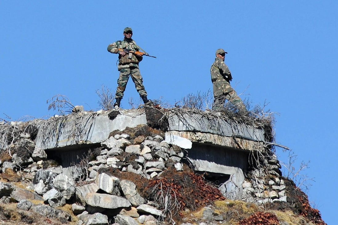 Indian guards at the Bumla pass along the China border on October 21, 2012. File photo: AFP