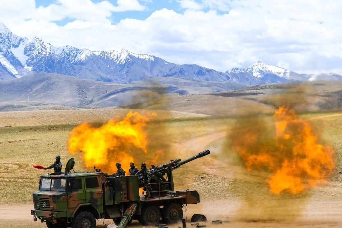 The Chinese army has conducted a live-fire drill in Tibet following a deadly clash on the Himalayan border, Chinese state media revealed. Photo: Weibo