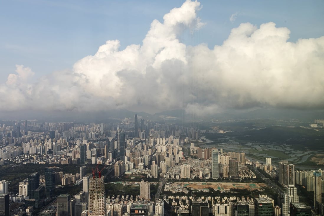 The Shenzhen skyline. China plans to let Shenzhen City, which borders Hong Kong, play in the Greater Bay Area. Photographer: Bloomberg
