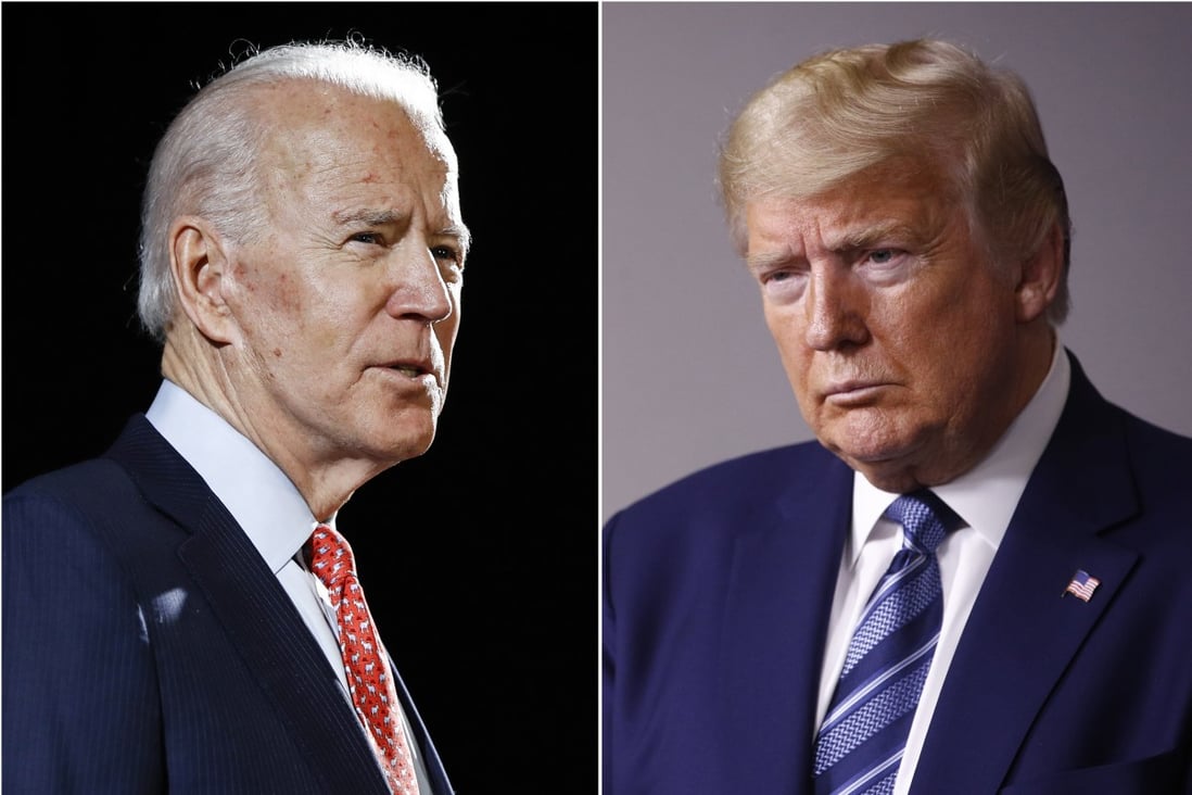 Joe Biden (left) would gradually heal America’s self-inflicted wounds but President Donald Trump would continue America’s fractured relations with its allies. Photo: AP
