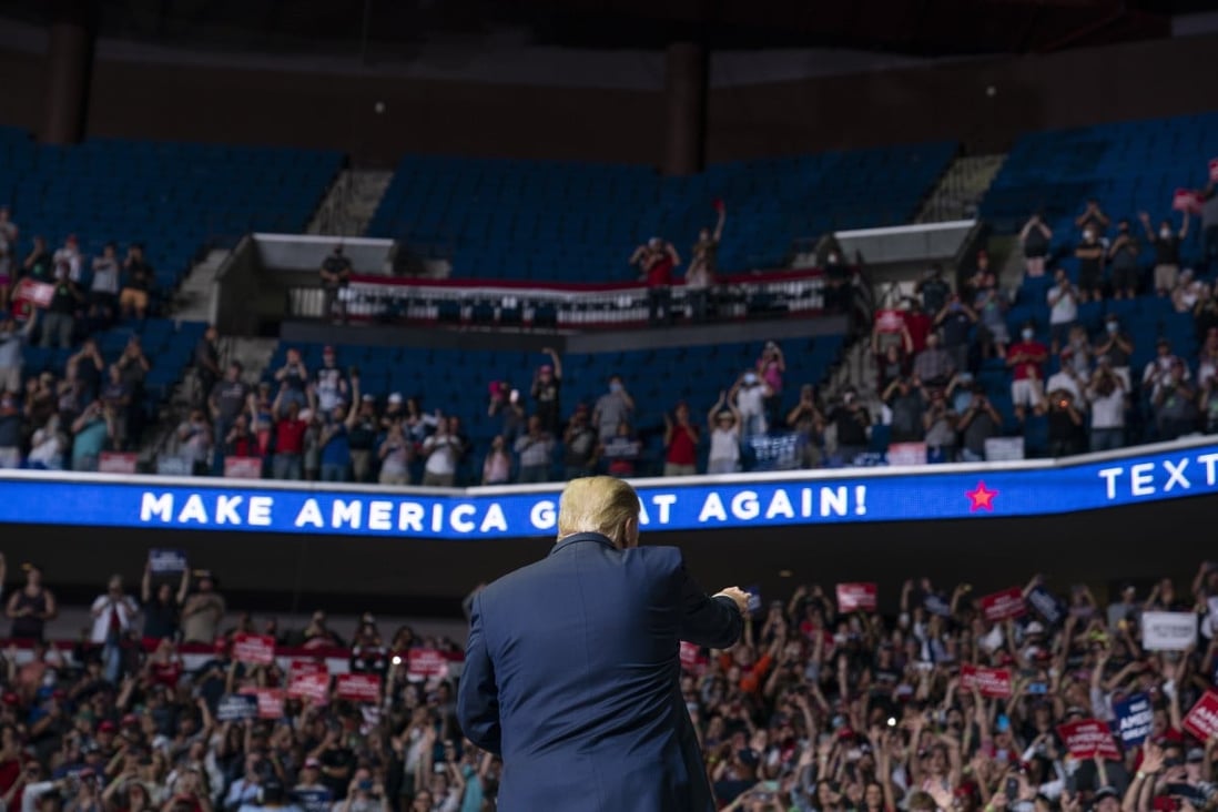 Empty seats, underwhelming crowd as Trump attempts campaign reboot at